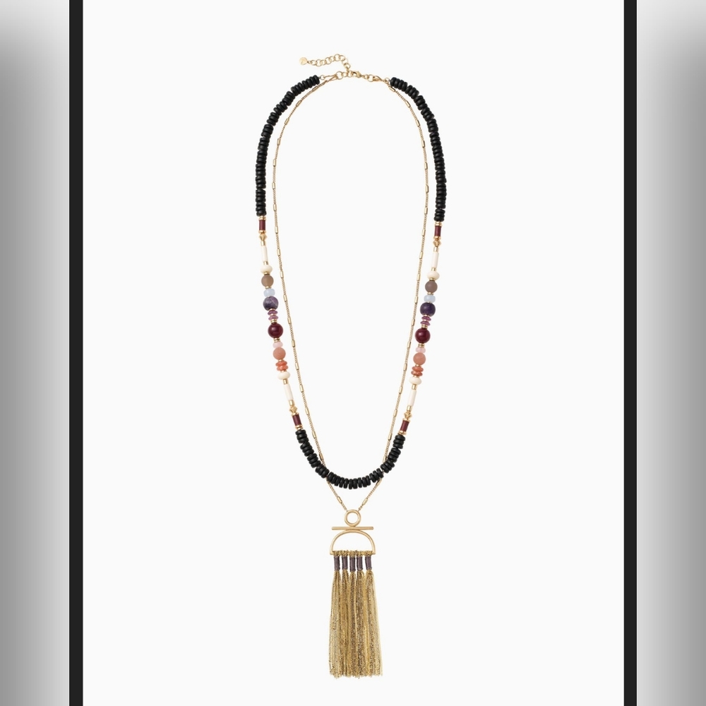 Stella & Dot Genevieve Tassel Necklace 3 in 1